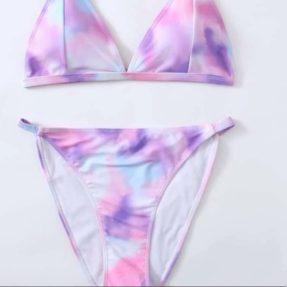 Tie Dye Triangle Swimsuit, pink, blue, purple 💗💙💜